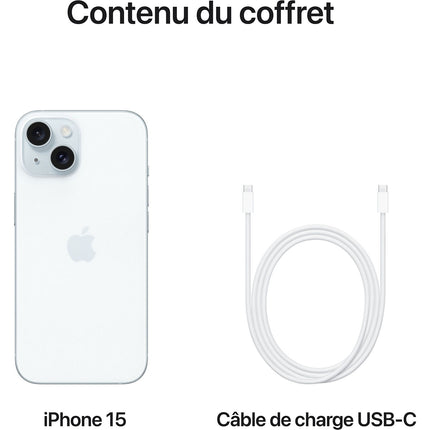 Smartphone APPLE iPhone 15 Bleu 256Go 5G Reconditionné