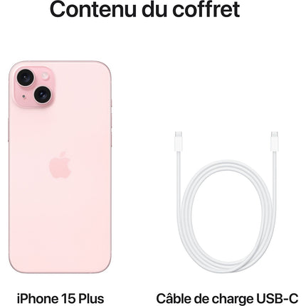 Smartphone APPLE iPhone 15 Plus Rose 256Go 5G Reconditionné