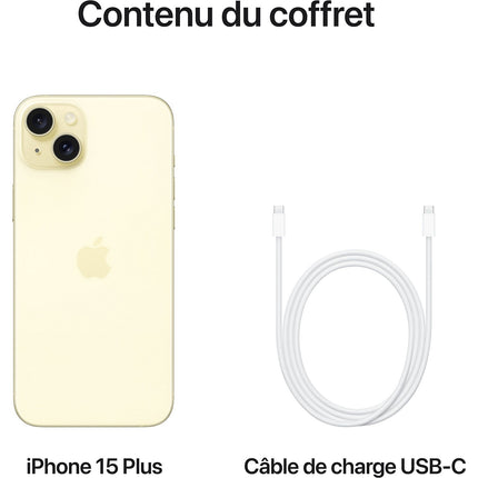 Smartphone APPLE iPhone 15 Plus Jaune 256Go 5G Reconditionné