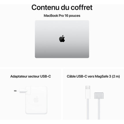 Ordinateur Apple MACBOOK Pro 16' M3 Pro 18Go RAM 512Go SSD Argent Reconditionné
