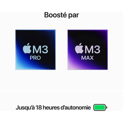 Ordinateur Apple MACBOOK Pro 14' M3 Pro 18Go RAM 512Go SSD Argent Reconditionné