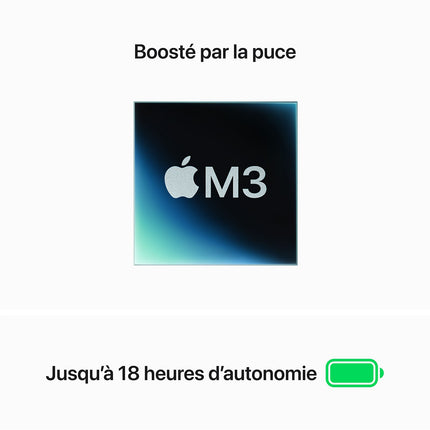 Ordinateur Apple MACBOOK Air 13' M3 8Go RAM 512Go SSD Gris Reconditionné
