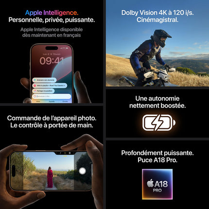 Smartphone APPLE iPhone 16 Pro Max Titane Blanc 1To Reconditionné