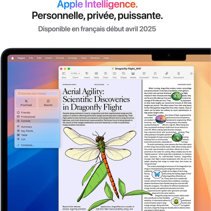Ordinateur Apple MACBOOK Air 15" Puce M4 CPU 10 / GPU 10 coeurs Mémoire RAM 16Go Stockage 256Go SSD Retina Minuit Reconditionné