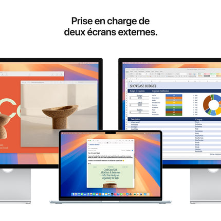 Ordinateur Apple MACBOOK Air 15" Puce M4 CPU 10 / GPU 10 coeurs Mémoire RAM 16Go Stockage 256Go SSD Retina Minuit Reconditionné