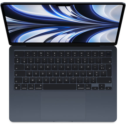 Ordinateur Apple MACBOOK Air 13,6" Puce M2 CPU 8 / GPU 8 cœurs Mémoire RAM 16Go Stockage 256Go SSD Retina Minuit Reconditionné