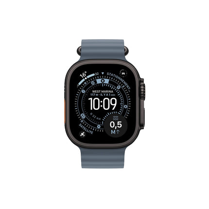 Bracelet APPLE 49 mm - Océan bleu maritime- Noir