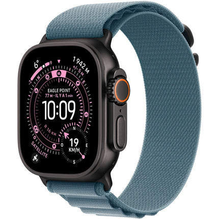 Bracelet APPLE 49 mm Medium Boucle Alpine bleu clair
