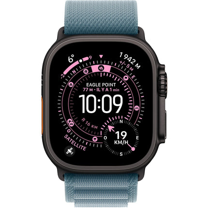 Bracelet APPLE 49 mm Medium Boucle Alpine bleu clair