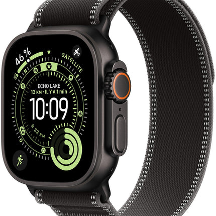 Bracelet APPLE 49 mm - S/M -Trail noir/charbon Noir