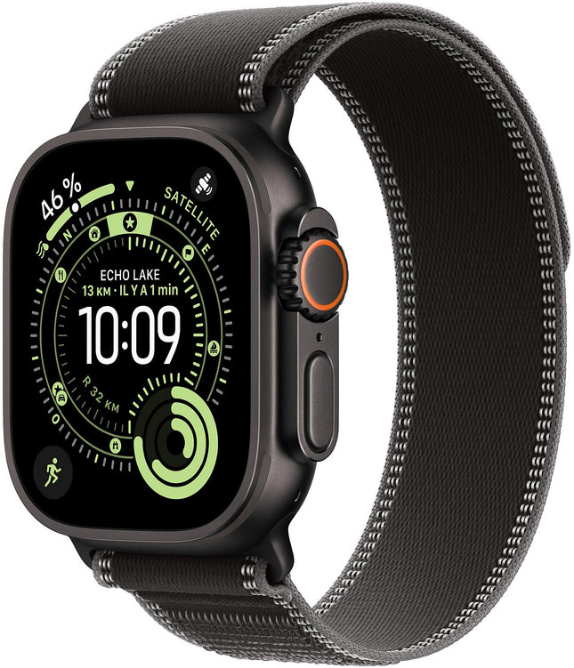 Bracelet APPLE 49 mm - S/M -Trail noir/charbon Noir