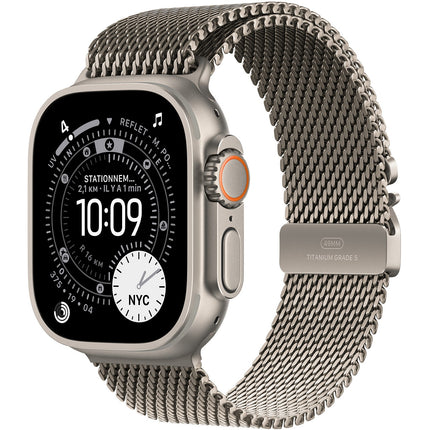 Bracelet APPLE 49 mm - Medium Milanais en titane nature