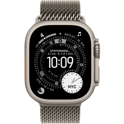 Bracelet APPLE 49 mm - Medium Milanais en titane nature