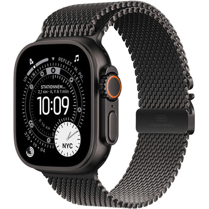 Bracelet APPLE 49 mm - Small Milanais en titane noir