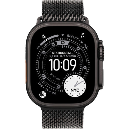 Bracelet APPLE 49 mm - Small Milanais en titane noir