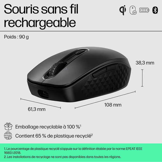 Souris sans fil rechargeable HP 690 rechargeable
