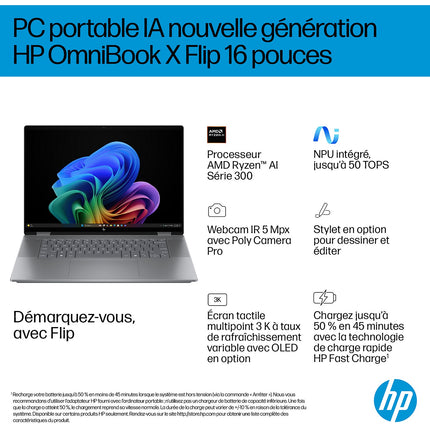 Ordinateur portable HP OmniBook X Flip 16-ar0003nf Copilot+PC