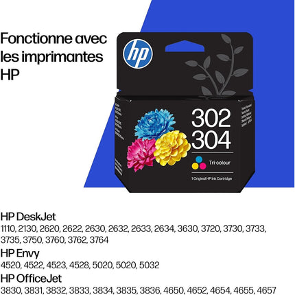 Cartouche d'encre HP 302/304 3 couleurs