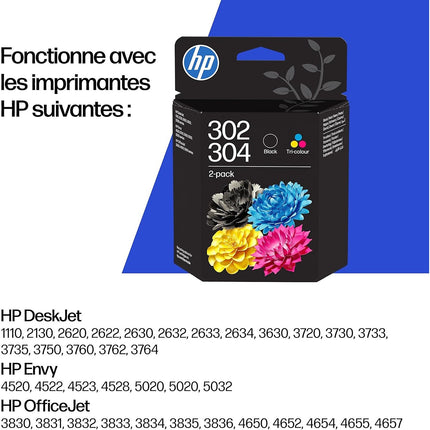 Cartouche d'encre HP 302/304 3 Couleurs/Noir
