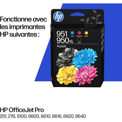 Cartouche d'encre HP 950XL Noir/951XL 3 Couleurs