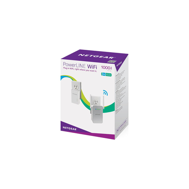 CPL Wifi NETGEAR PLW1000 Pack de 2 : 1 Filaire + 1 WIFI