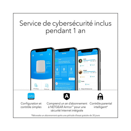Routeur Wifi NETGEAR ORBI RBK763S Mesh Wifi AX5400