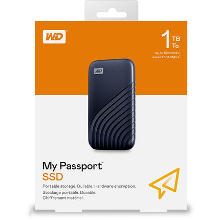 Disque dur SSD externe WESTERN DIGITAL SSD 1To My Passport Midnight Blue