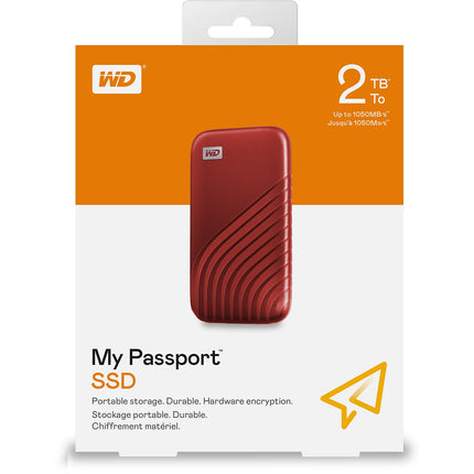 Disque dur SSD externe WESTERN DIGITAL My Passport 2To Rouge