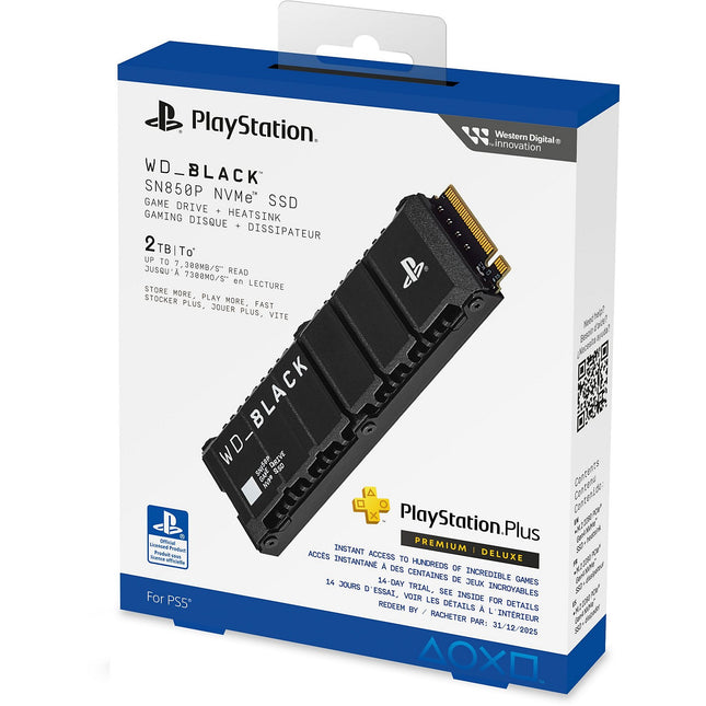 Disque dur SSD interne WESTERN DIGITAL WD BLACK SN850P pour PS5 2To