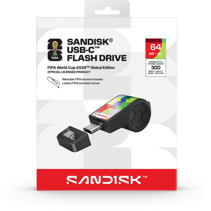 Clé USB SANDISK USB-C 64 Go Coupe du Monde FIFA 2026