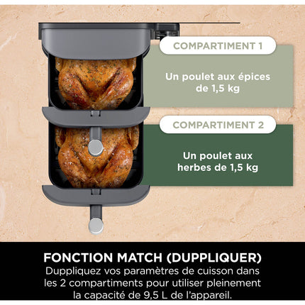 Friteuse sans huile NINJA Double Stack XL 9,5 L SL400EU
