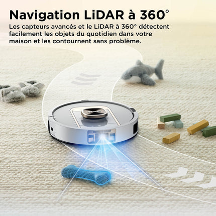 Robot Aspirateur Laveur SHARK PowerDetect ThermaCharged Blanc