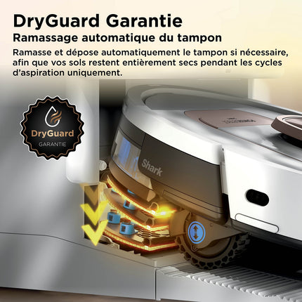 Robot Aspirateur Laveur SHARK PowerDetect ThermaCharged Blanc