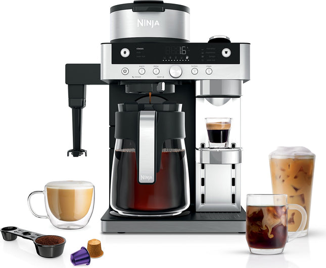 Cafetière filtre et capsules NINJA avec mousseur intégré CFN803EU