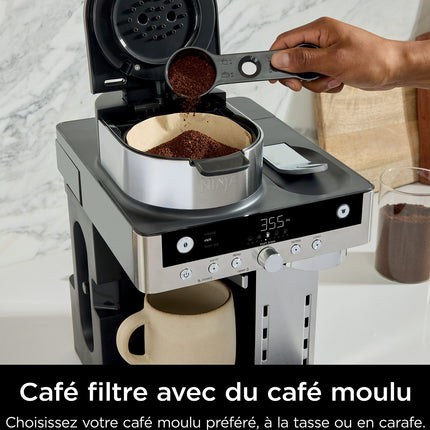 Cafetière filtre et capsules NINJA avec mousseur intégré CFN803EU