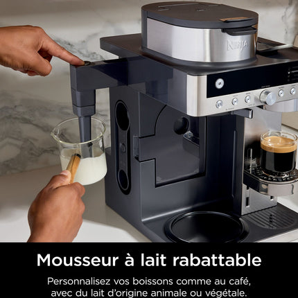 Cafetière filtre et capsules NINJA avec mousseur intégré CFN803EU