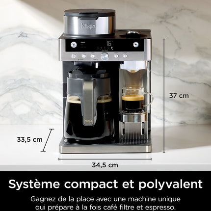 Cafetière filtre et capsules NINJA avec mousseur intégré CFN803EU