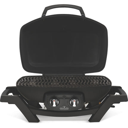 Barbecue gaz NAPOLEON Travel Q Pro noir 2brûleurs sur chariot pliant, 54x37 cm