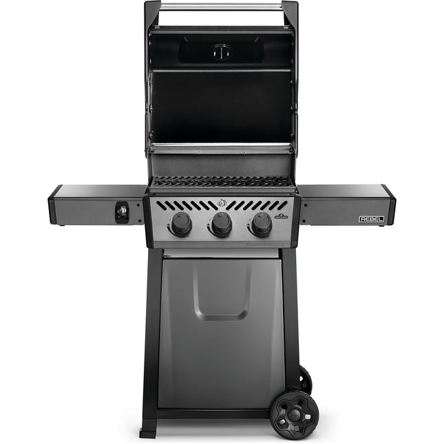 Barbecue gaz NAPOLEON Freestyle F365PGT-FR gris noir 3 brûleurs sur chariot, 51x45 cm