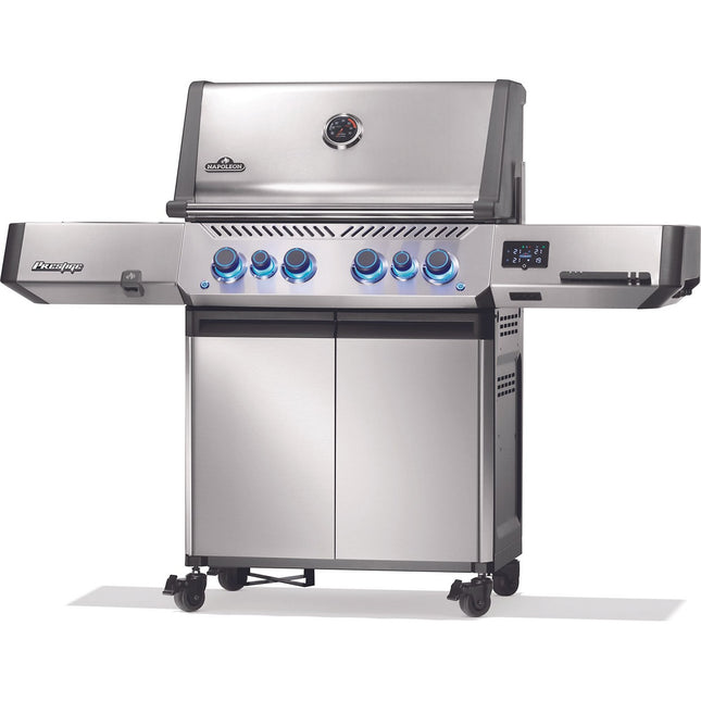 Barbecue gaz NAPOLEON Prestige 500 Inox connecté 6 brûleurs sur chariot, 72x46 cm