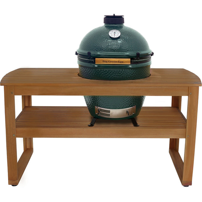 Support barbecue BIG GREEN EGG eucalyptus large sans roue