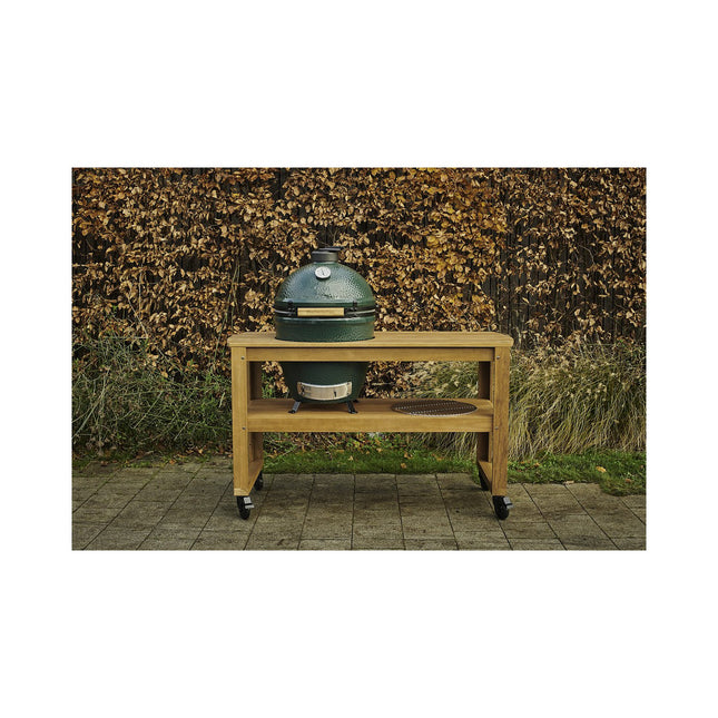 Support barbecue BIG GREEN EGG eucalyptus large sans roue