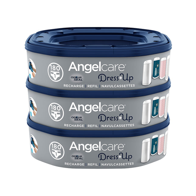 Recharge poubelle à couches ANGELCARE de 3 recharges octogonales pour poubelle