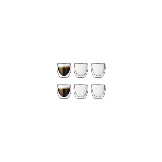 Verre BODUM PAVINA Set de 6 double paroi 0.08 L
