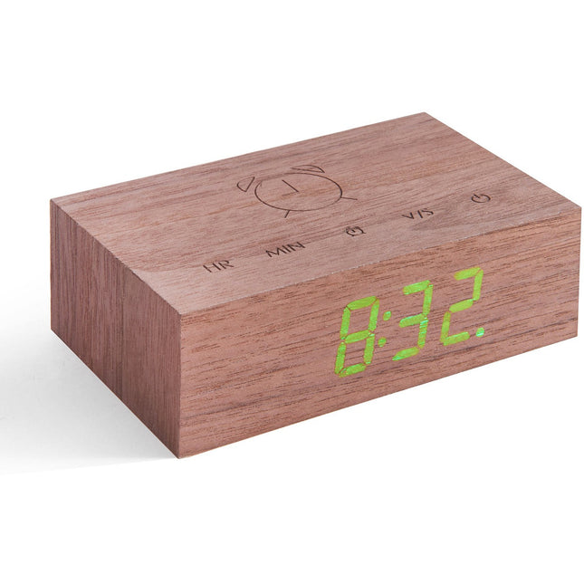 Réveil GINGKO Flip Natural Walnut