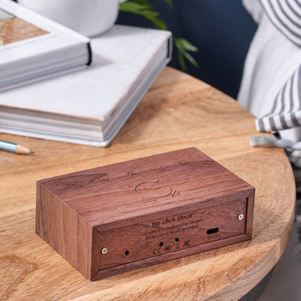 Réveil GINGKO Flip Natural Walnut