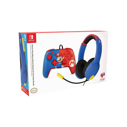 Manette + Accessoire PDP Switch Manette et Casque filaire Mario