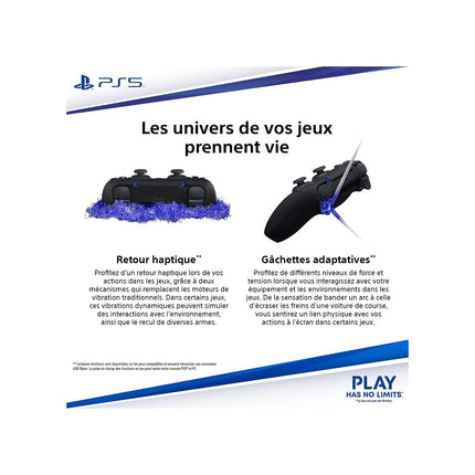 Manette SONY DUALSENSE MIDNIGHT NOIR PC READY