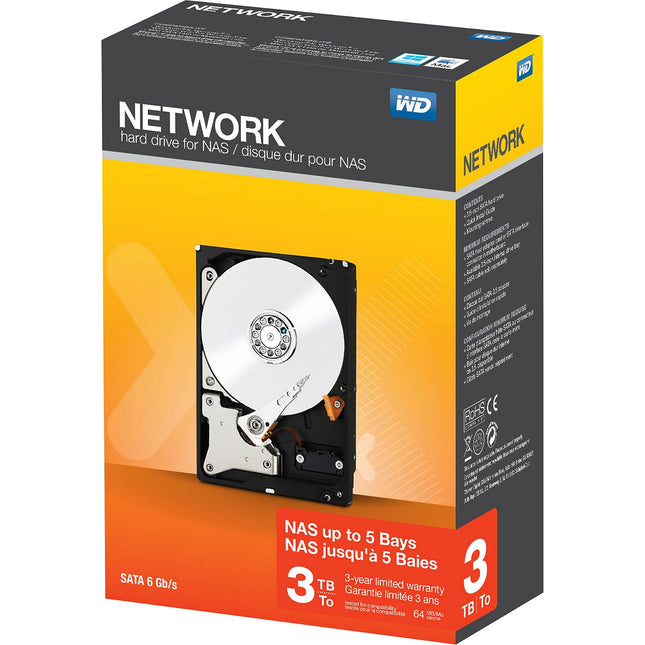 Disque dur interne WESTERN DIGITAL NAS 3.5'' 3To Red