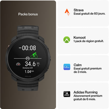 Montre sport POLAR Vantage M3 Noir S-L